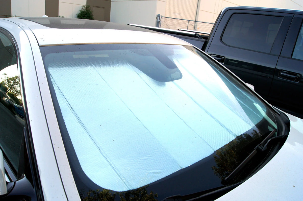 Silver and Grey Windshield Sun Shade Protector for 2018-2021 Toyota Tundra, 1 pcs Set N2996