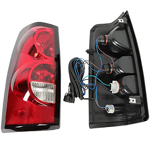 Headlights Assembly + Tail Lights Assembly Combo compatible with 2003-2006 Chevy Silverado C2238