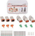 4 Pin Waterproof Electrical Wire Connector with Seal Plug, 3 Sets V177