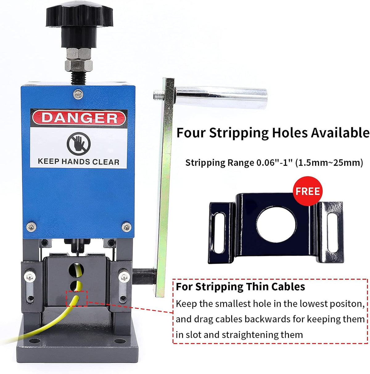 Manual Wire Stripping Machine with Hand Crank L916