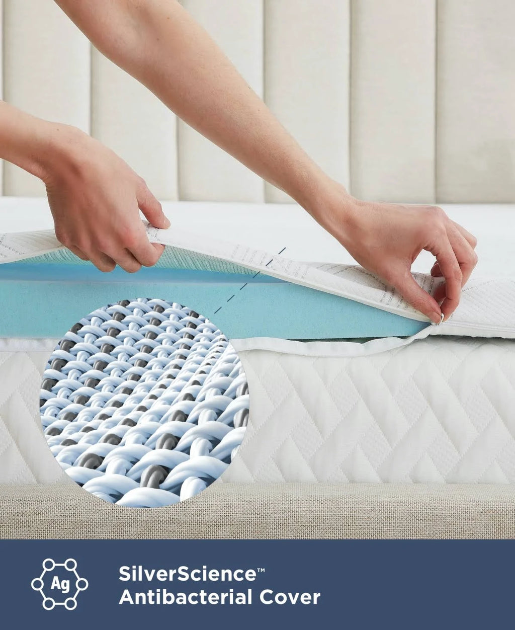White California King Memory Foam Topper B465353