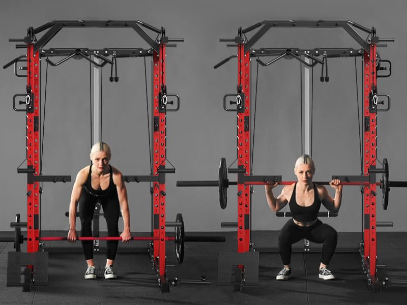 Power Cage with Cable Crossover System for Home Gym O111831