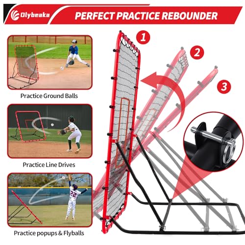 Baseball Rebounder Net with 3 Adjustable Angles 48" x 52" I3394