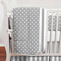 Gray and White Dots and Stripes Crib Comforter S1925