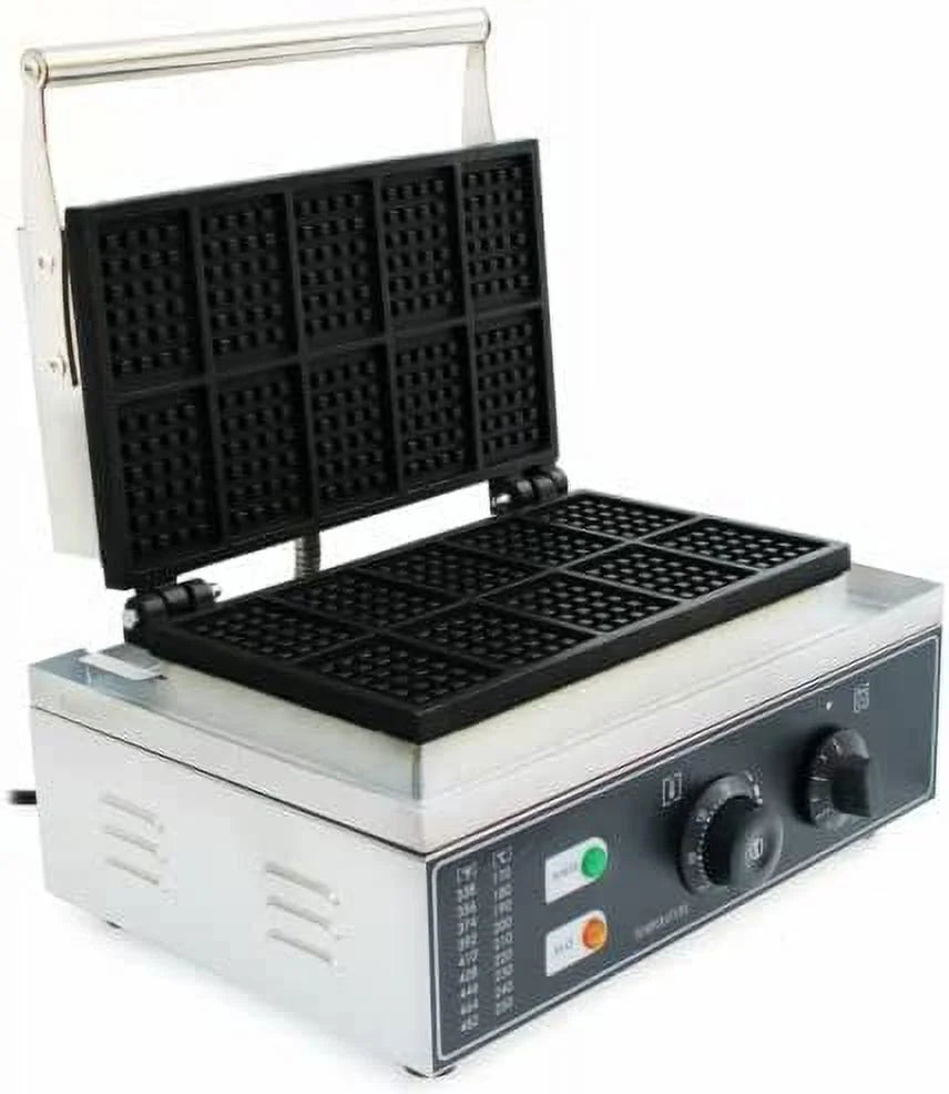 110V Commercial Stainless Steel Nonstick 10PCS Waffle Maker S275461
