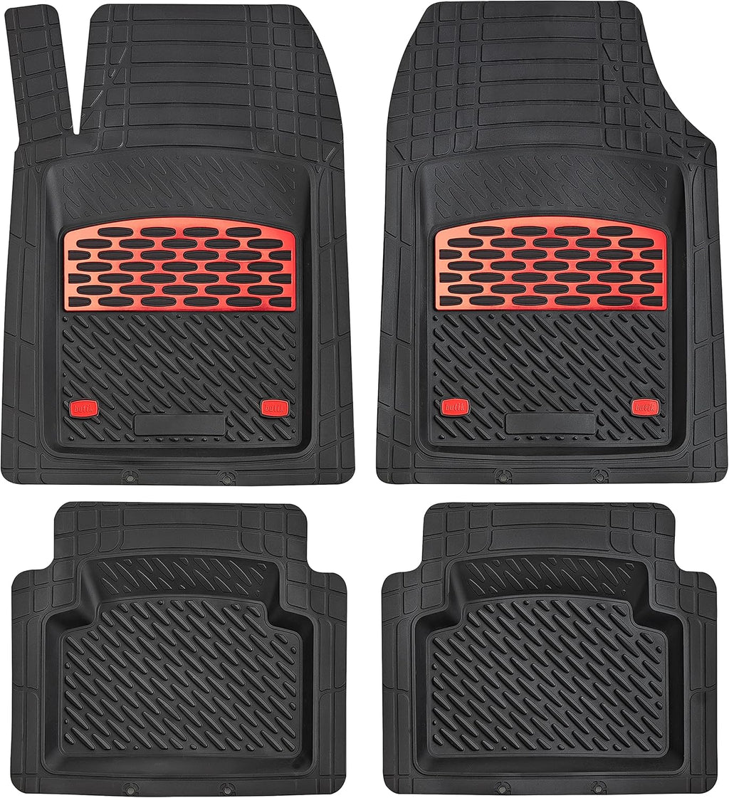 Red 5-Piece Heavy-Duty Automotive Floor Mat H93287