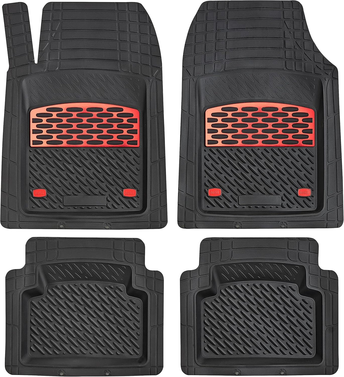 Red 5-Piece Heavy-Duty Automotive Floor Mat H93287