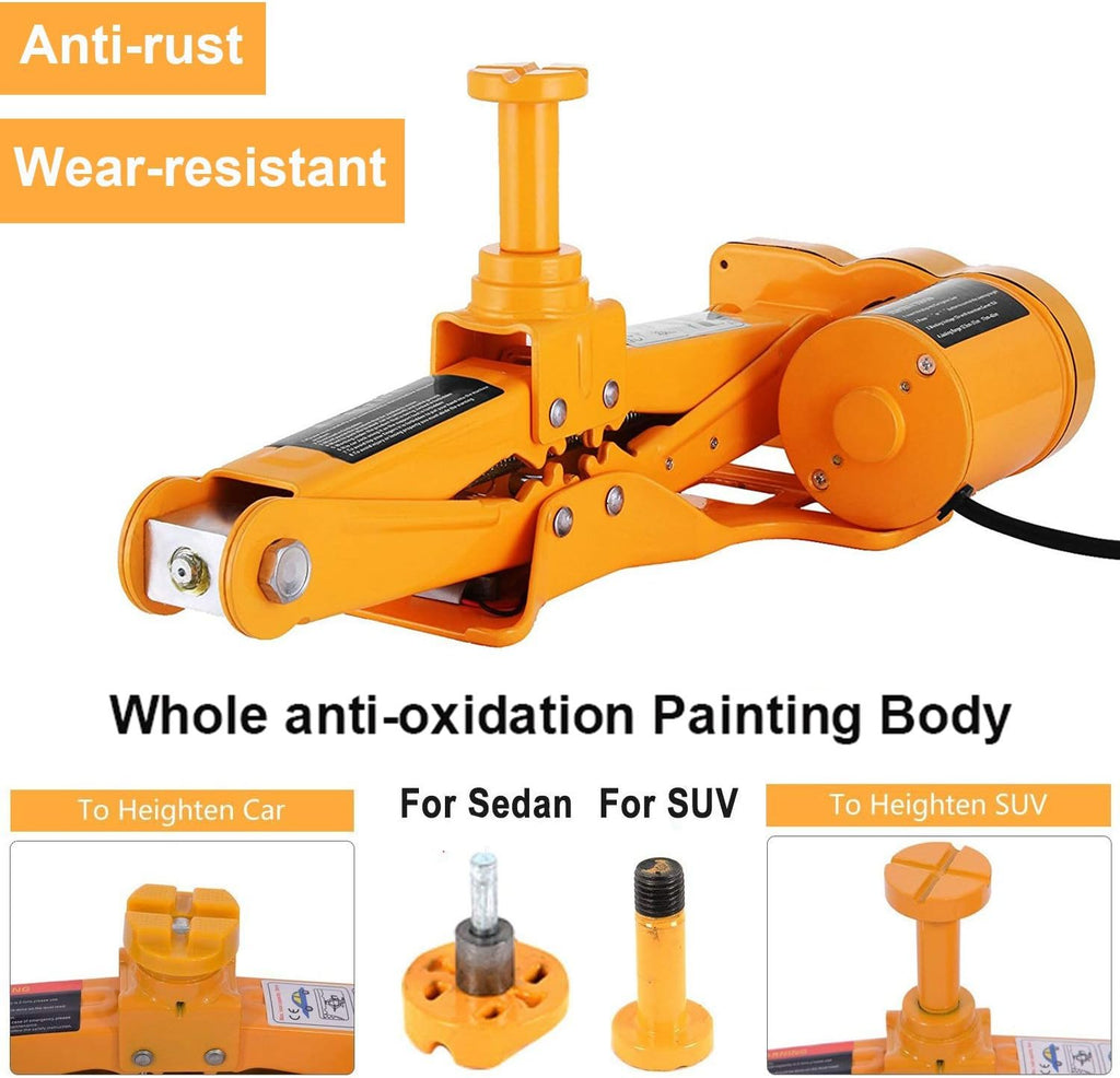 3 Ton 12V Electric Scissor Lift Jack Set with Double Saddles L47520
