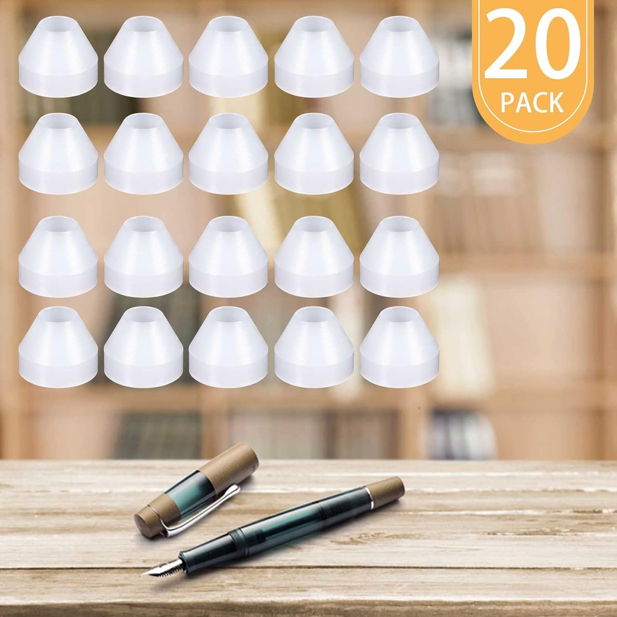 20 Pack White Non-Stick Pen Bushings A7558