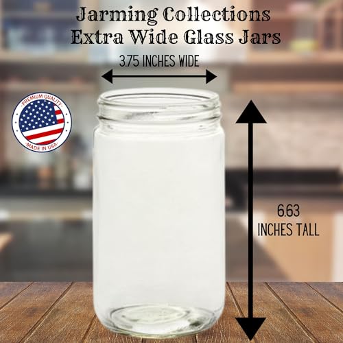 32 Oz Wide Mouth Glass Jars with Lids Y552