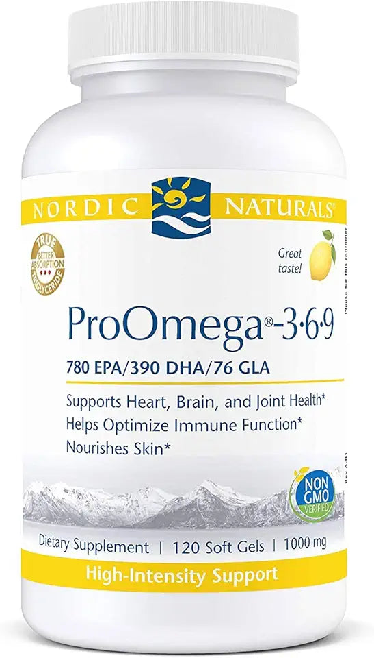 120 Soft Gels Lemon Flavor Omega 3-6-9 Q3282