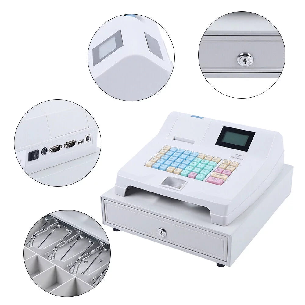 48 Keys LED Display Electronic Cash Register W8506