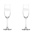 Set of 2 Glass Champagne Flutes 8 oz Stemmed V110368