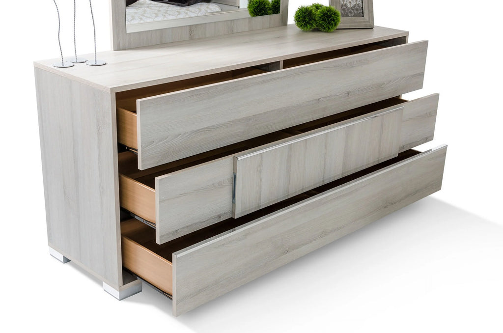 30-inch Grey Veneer MDF Dresser V42048