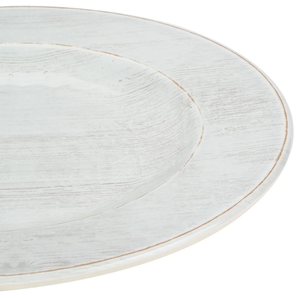 11x22 Buff Round Melamine Plate O907