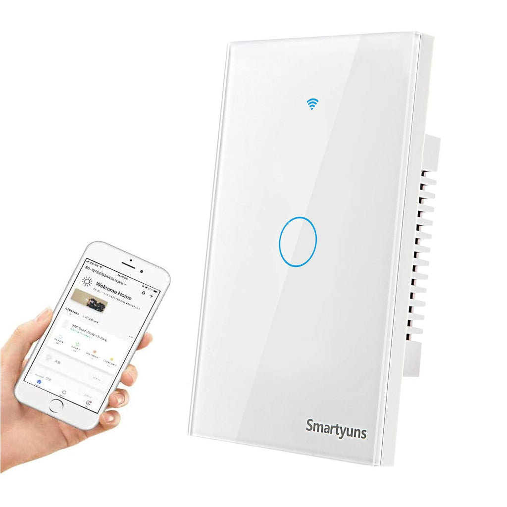 Black WiFi Tempered Glass Touch Light Switch O42816