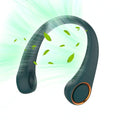 Portable Hands Free Bladeless Neck Fan 4000mAh USB Rechargeable Black R9656