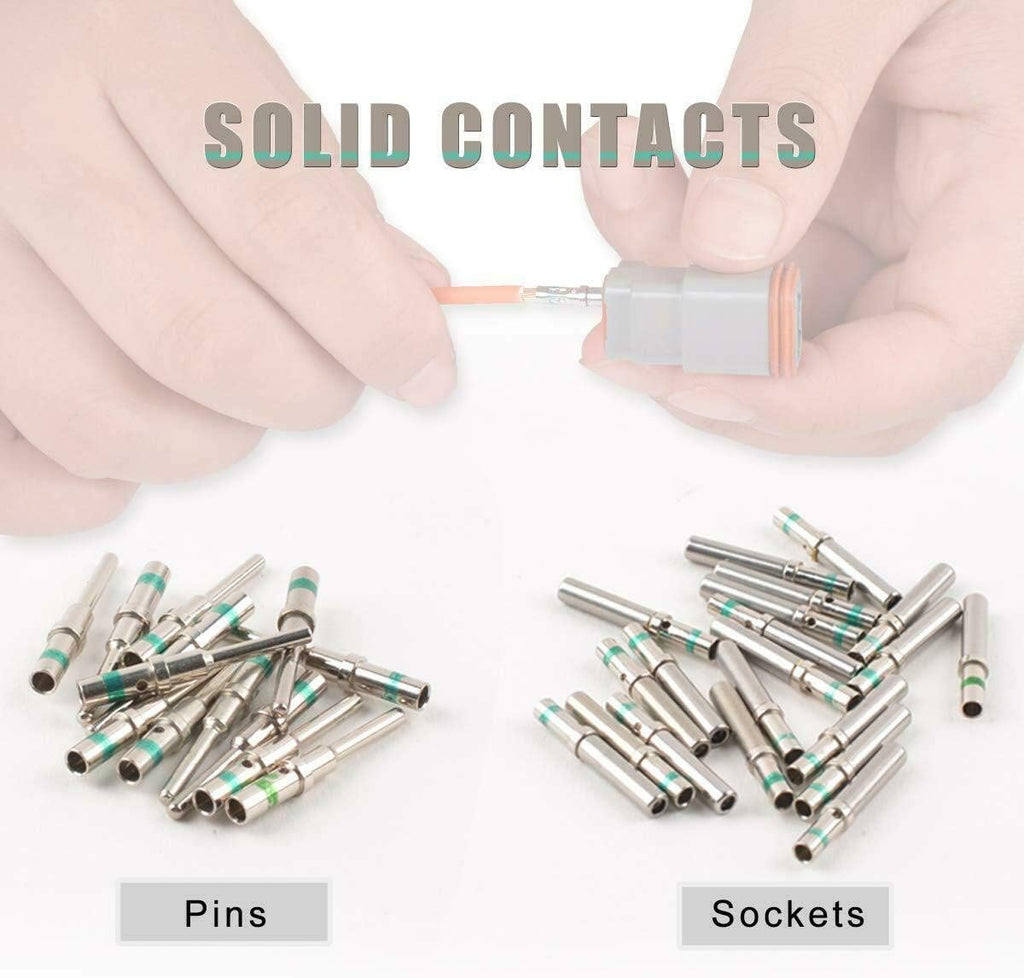 4 Pin Waterproof Electrical Wire Connector with Seal Plug, 3 Sets V177