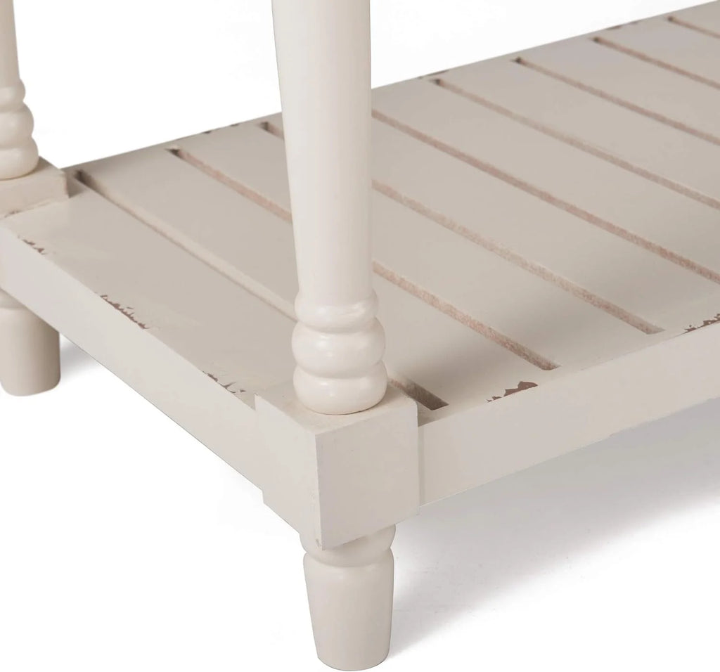 White Console Table with 2 Drawers U1556