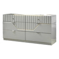 Gray 6 Drawer Wood Dresser H5414