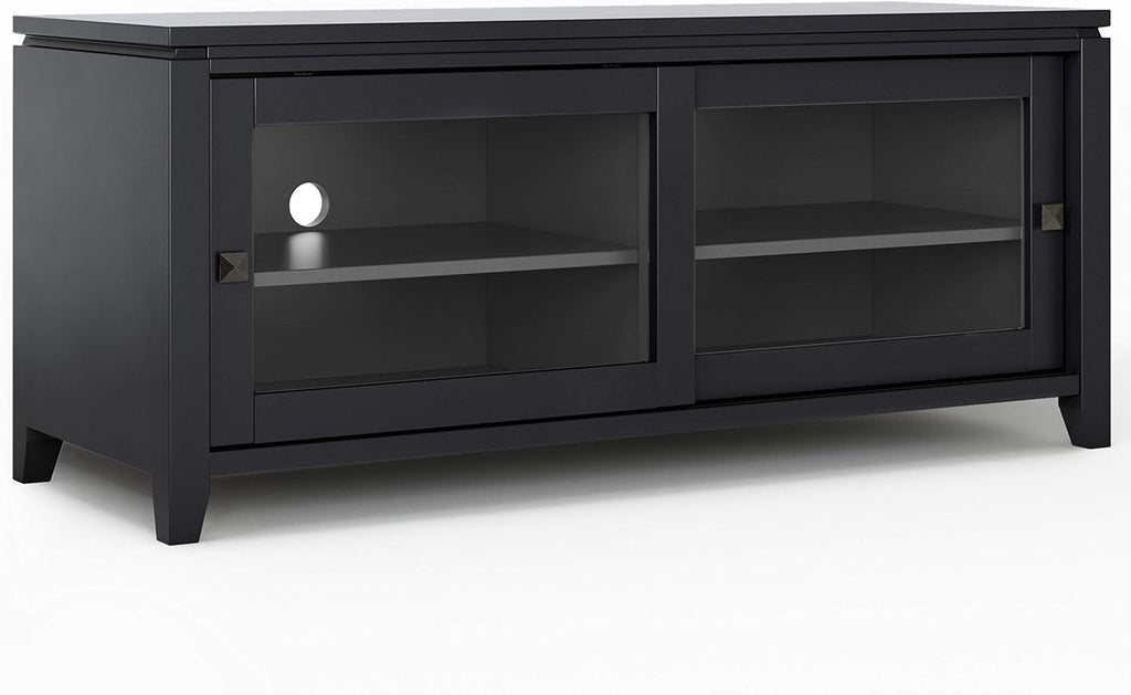 Black Wood TV Media Stand W431