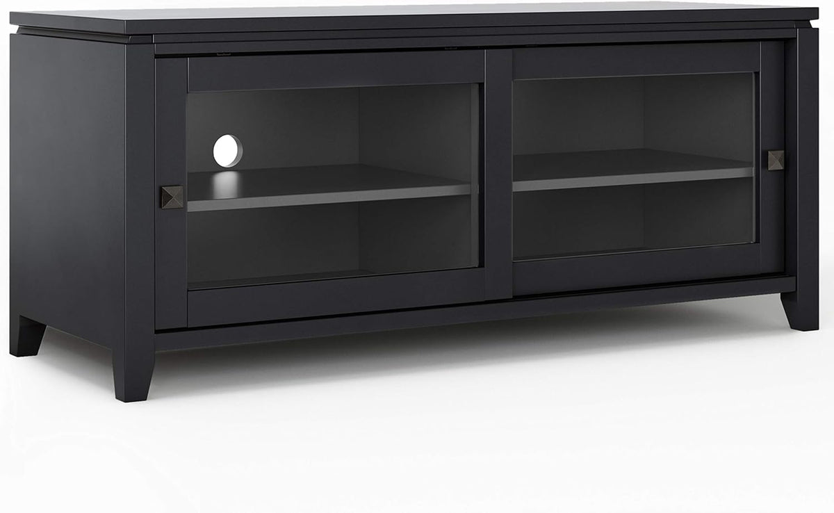 Black Wood TV Media Stand W431
