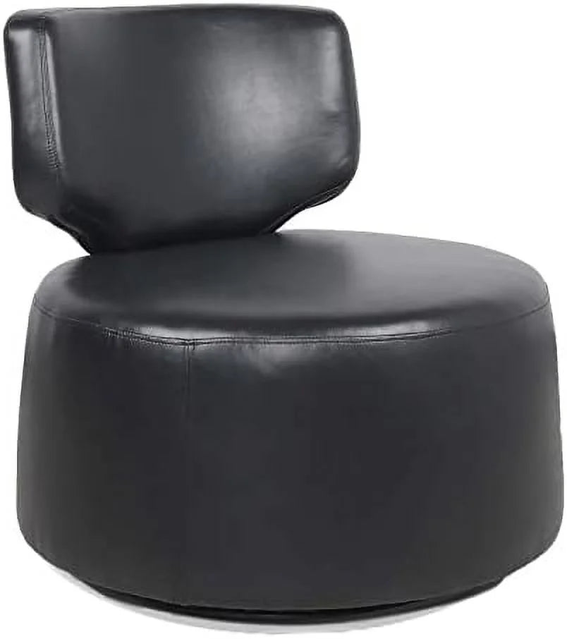 Black Faux Leather Swivel Chair G8834