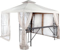 10x10 Crescent Gazebo Replacement Canopy Top Cover U9248