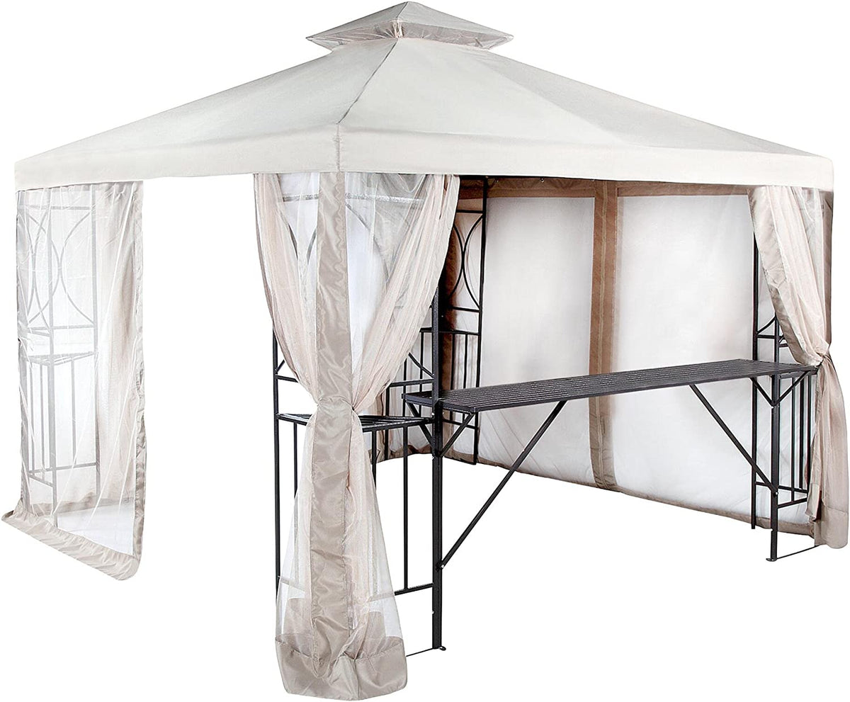 10x10 Crescent Gazebo Replacement Canopy Top Cover U9248