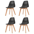 Black Plastic Dining Chairs 4 Pcs V541