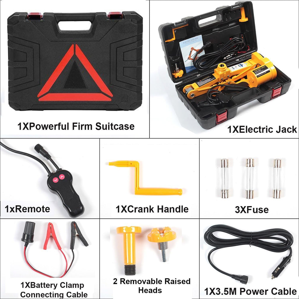 3 Ton 12V Electric Scissor Lift Jack Set with Double Saddles L47520