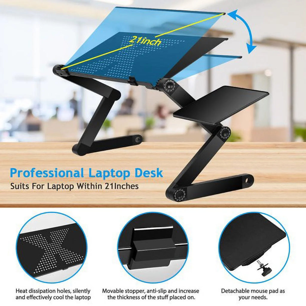 Adjustable Foldable Laptop Desk Bed Table H89549