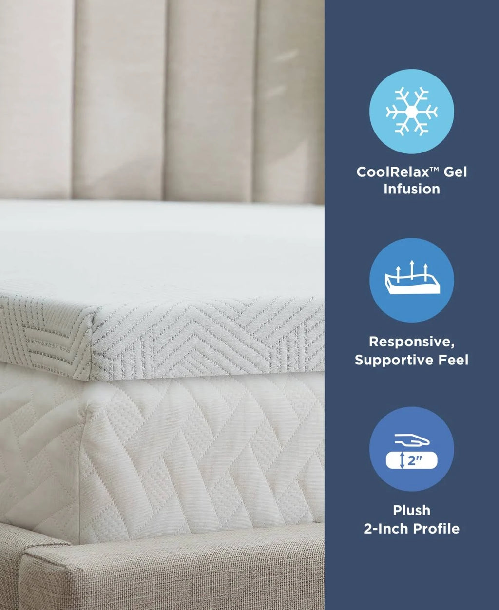 White California King Memory Foam Topper B465353