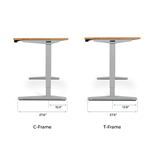 Bamboo Standing Desk 48 x 30 inch Adjustable Gray G694489