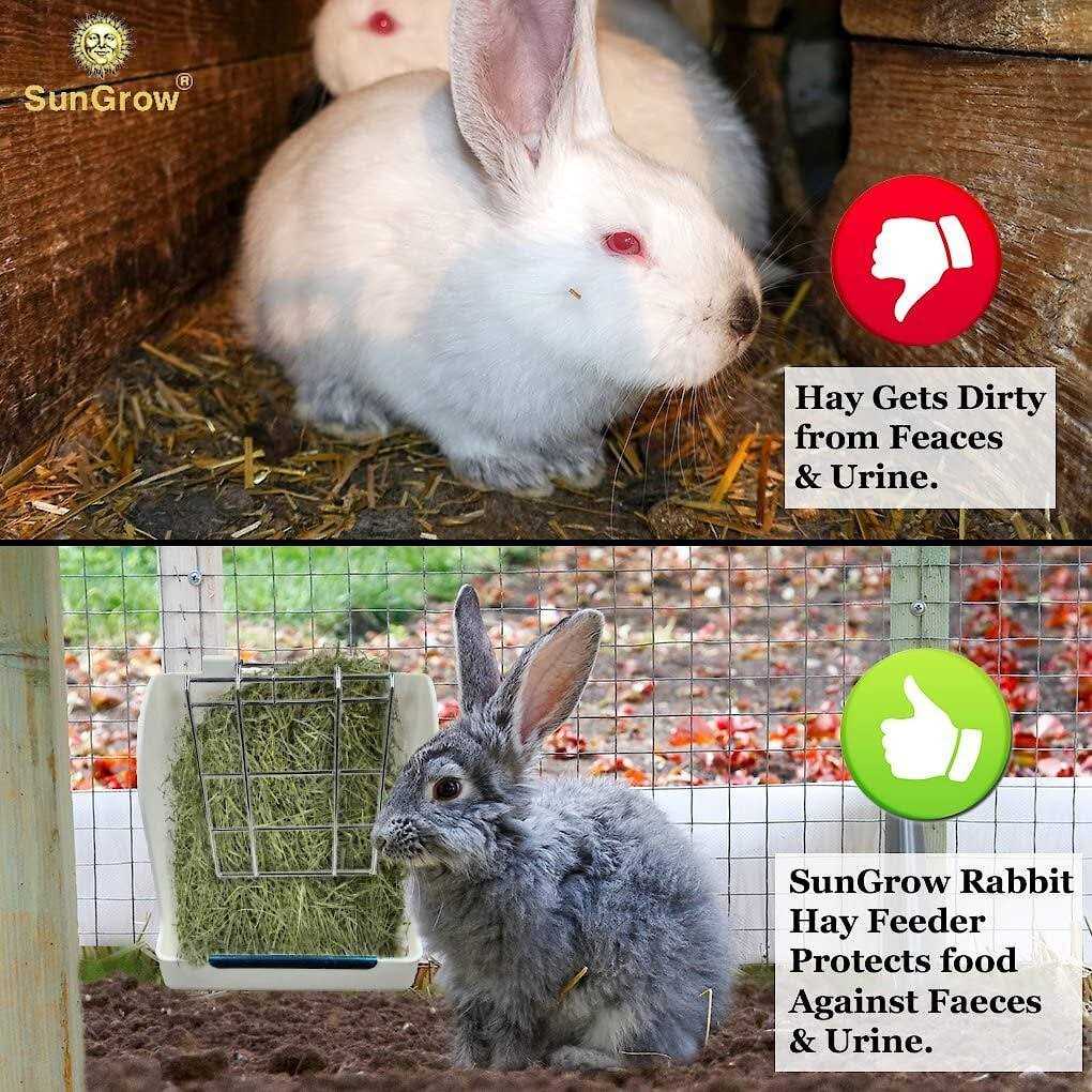 Rabbit Bunny & Guinea Pig Hay Feeder Rack Food Dispenser B582690