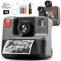 Blue FHD Selfie Digital Video Camera with 3 Rolls Print Paper & 32G Card O7149