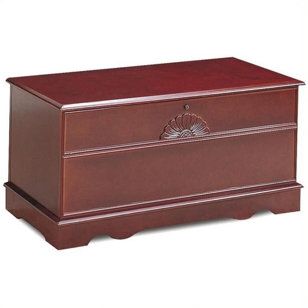 Rectangular Wood Cedar Chest in Brown U8164
