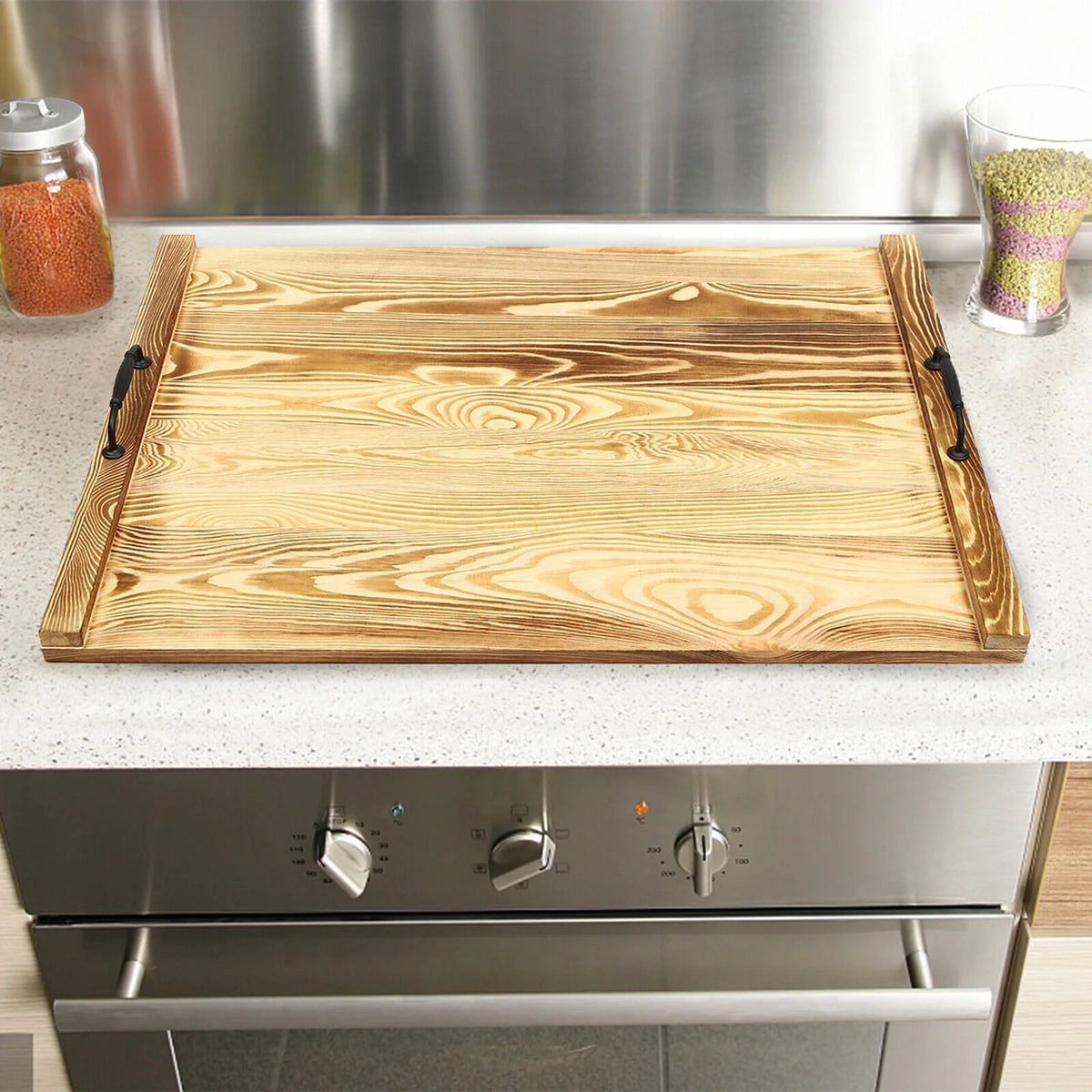 Pine Wood Noodle Board Stove Cover K854