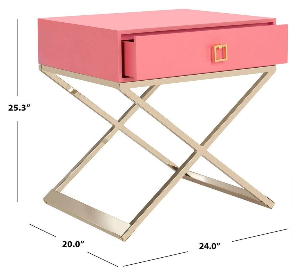 Black Cross Leg End Table A389