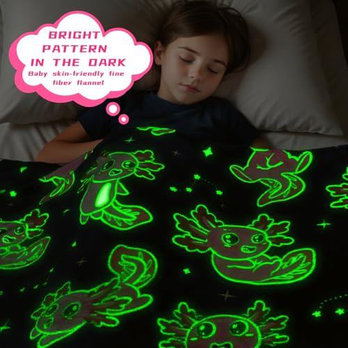 Glow in The Dark Shark Blanket 50x60 inch L73649