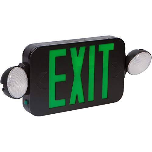 Micro Combo LED Exit Emergency Light Black Housing P50811