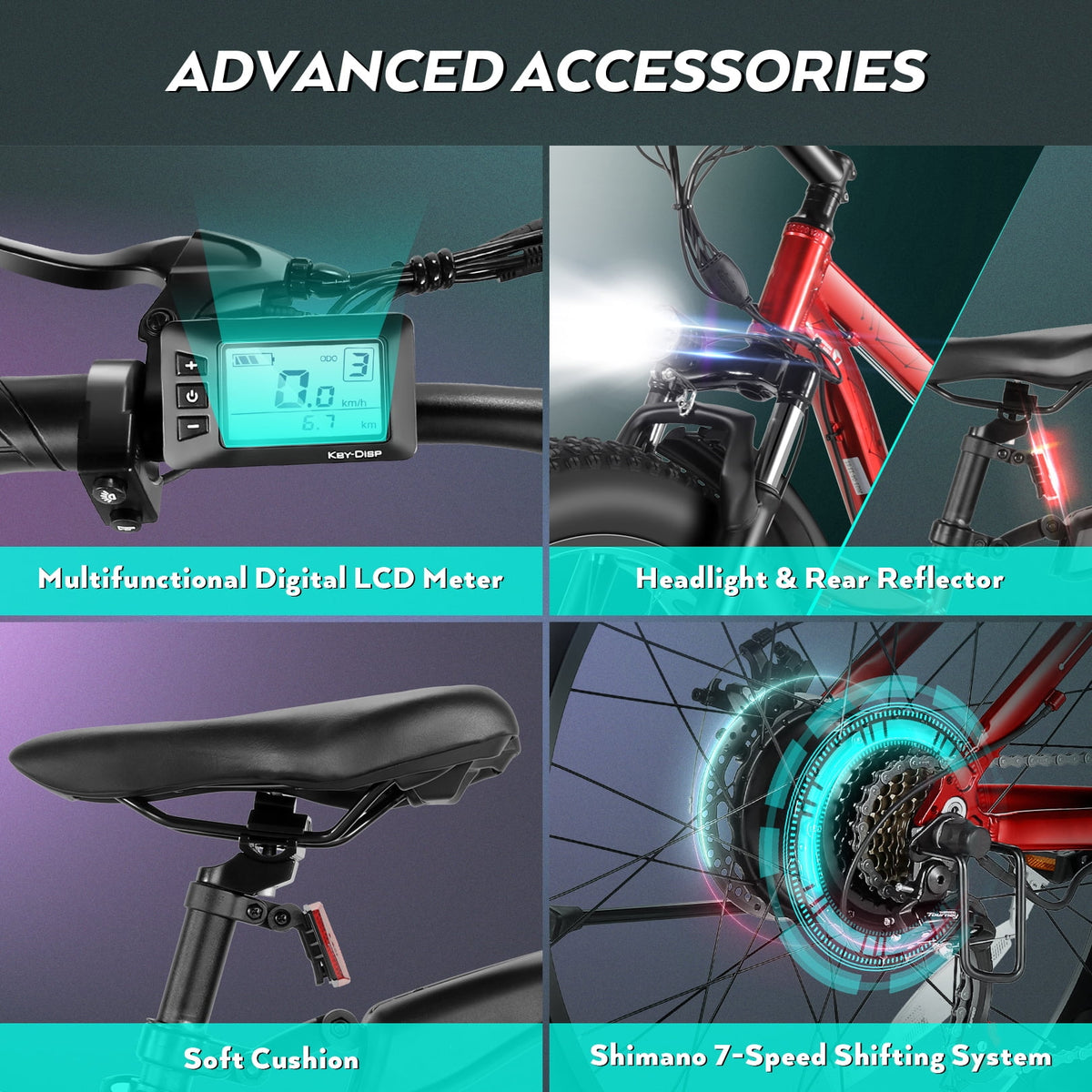 Electric Mountain Bicycle with 500W Motor and 48V Battery S538