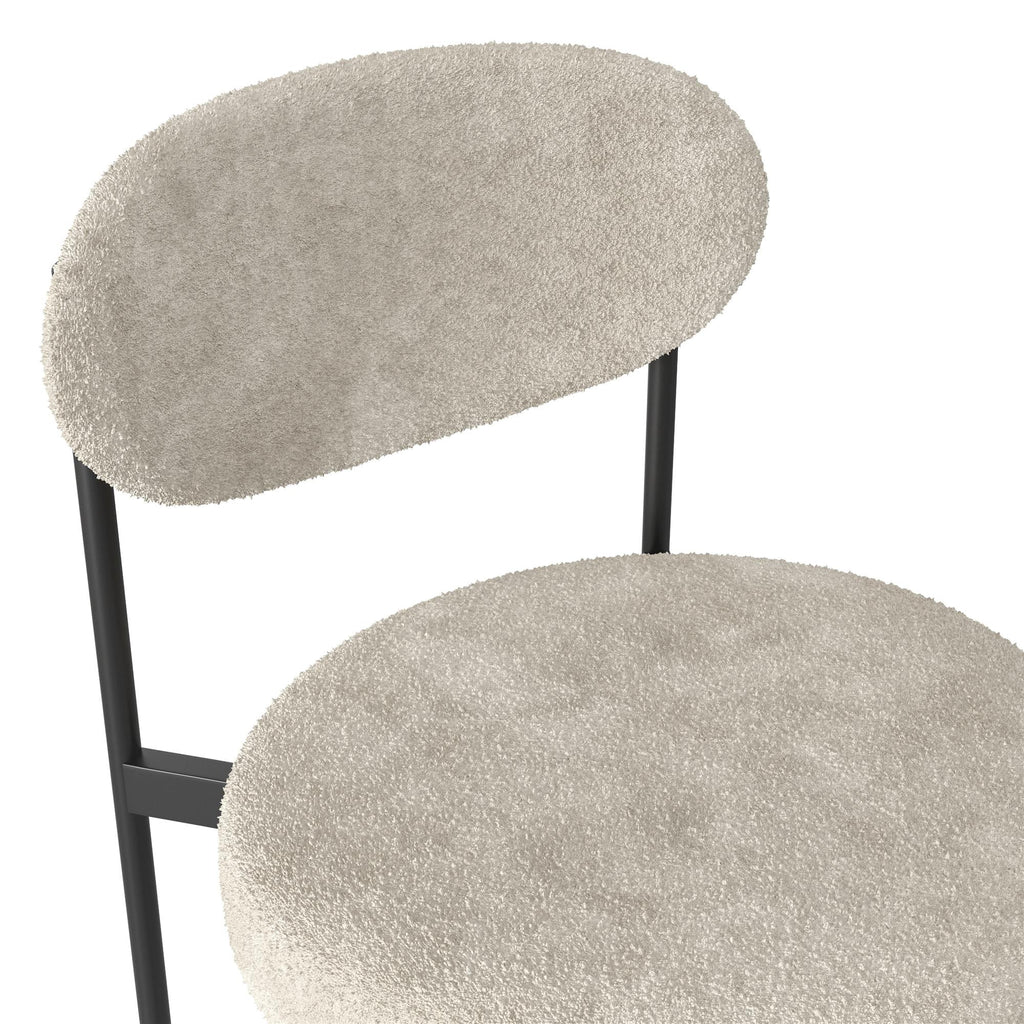 Cream Boucle Counter Stool N219