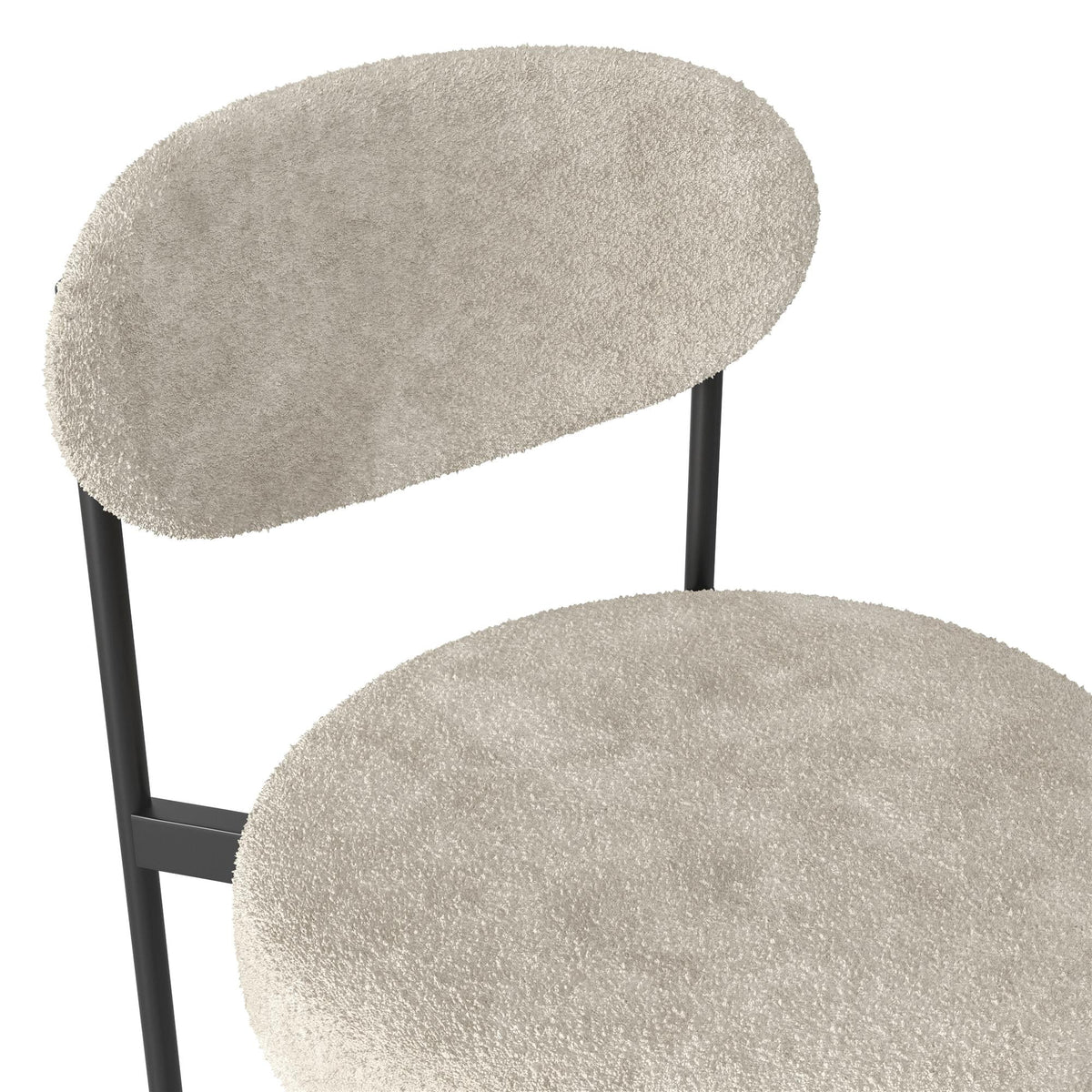 Cream Boucle Counter Stool N219
