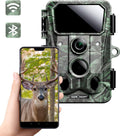 4K@30FPS WiFi Trail Camera 30MP Bluetooth Hunting Game Camera with 120° No Glow Night Vision 66ft 0.2s Motion Activated IP66 Waterproof Wildlife Camera APP Control Send Pictures to Phone A5794