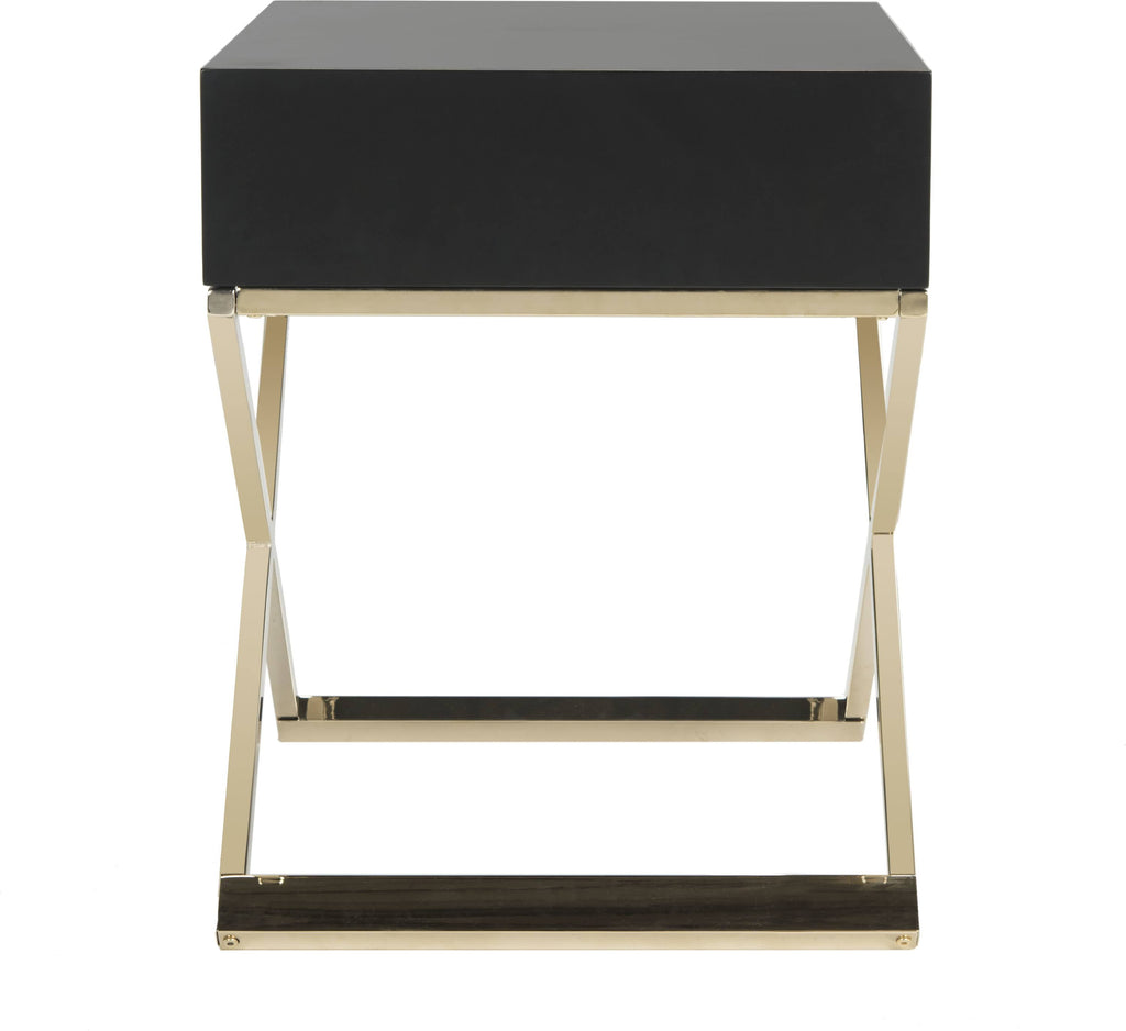 Black Cross Leg End Table A389
