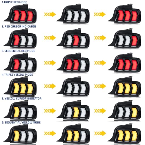 LED Tail Lights Assembly with Sequential Turn Signal J4832