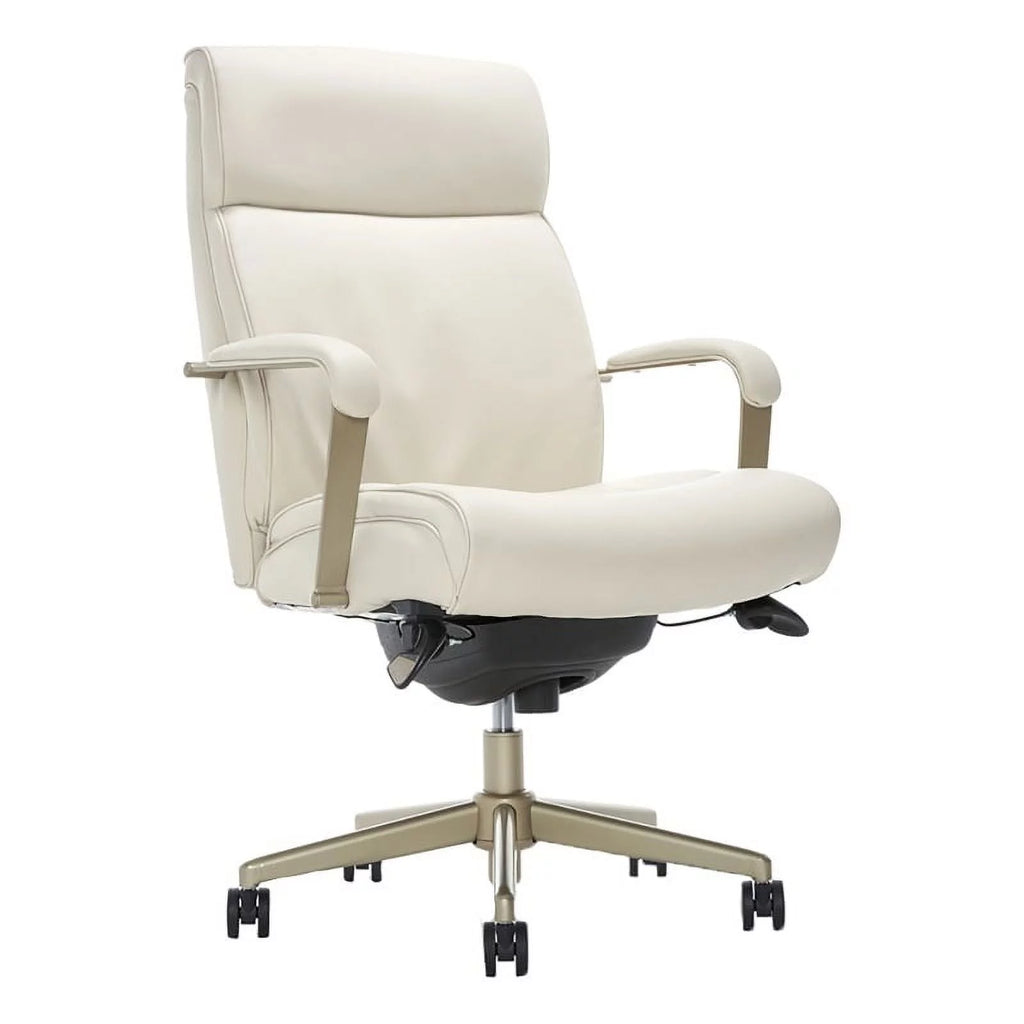 Ivory White Faux Leather Executive Office Chair Z77800