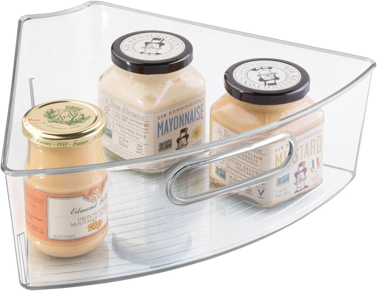 Clear Plastic 6 Pack Lazy Susan Storage Organizer Bins I4708