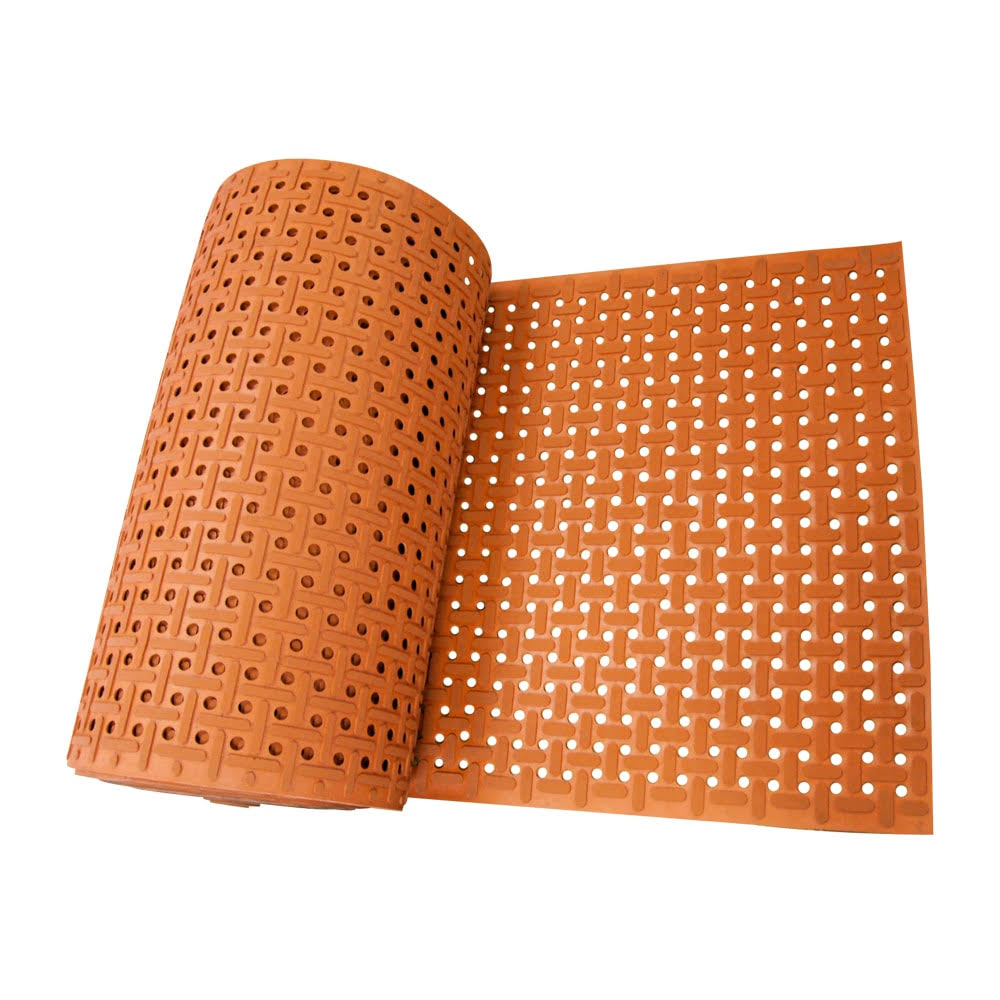 Red 34 in. x 10 ft. Nitrile Non-Slip Rubber Mat T59718